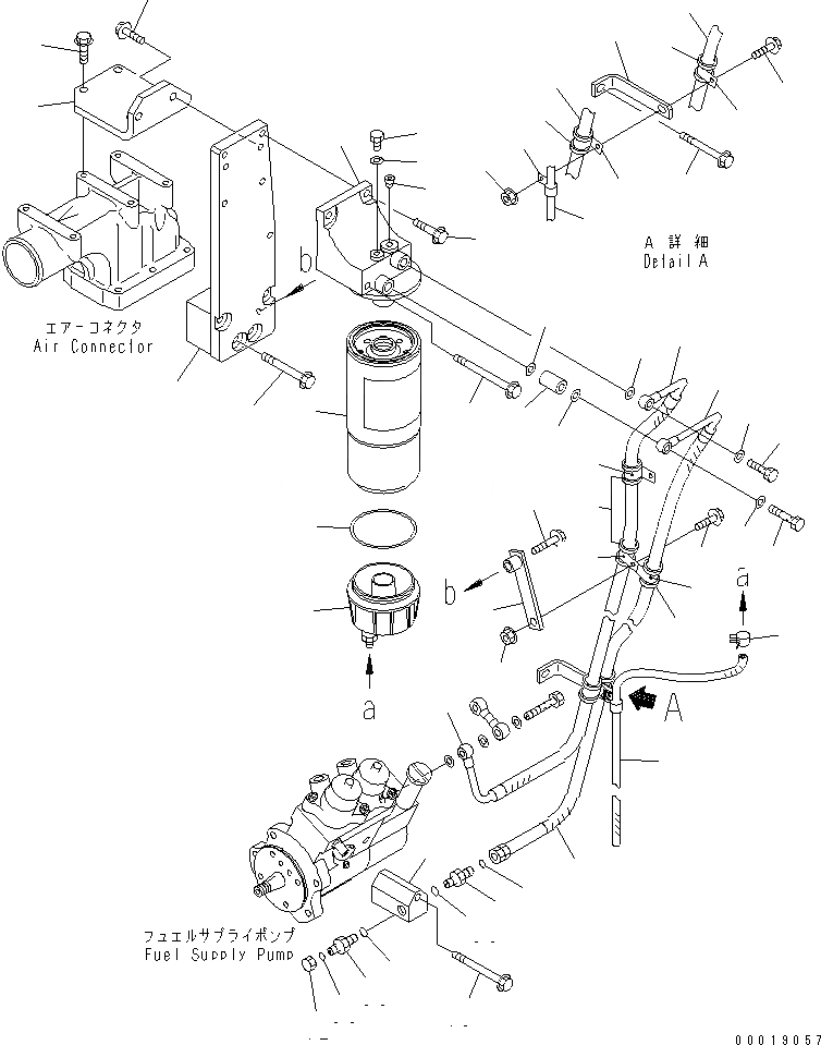 Схема запчастей Komatsu SAA6D125E-3K-8K - PRE ФИЛЬТР. КРЕПЛЕНИЕ (НИЗ. QUALITY ТОПЛИВН. СПЕЦ-Я.)(№9-) ДВИГАТЕЛЬ