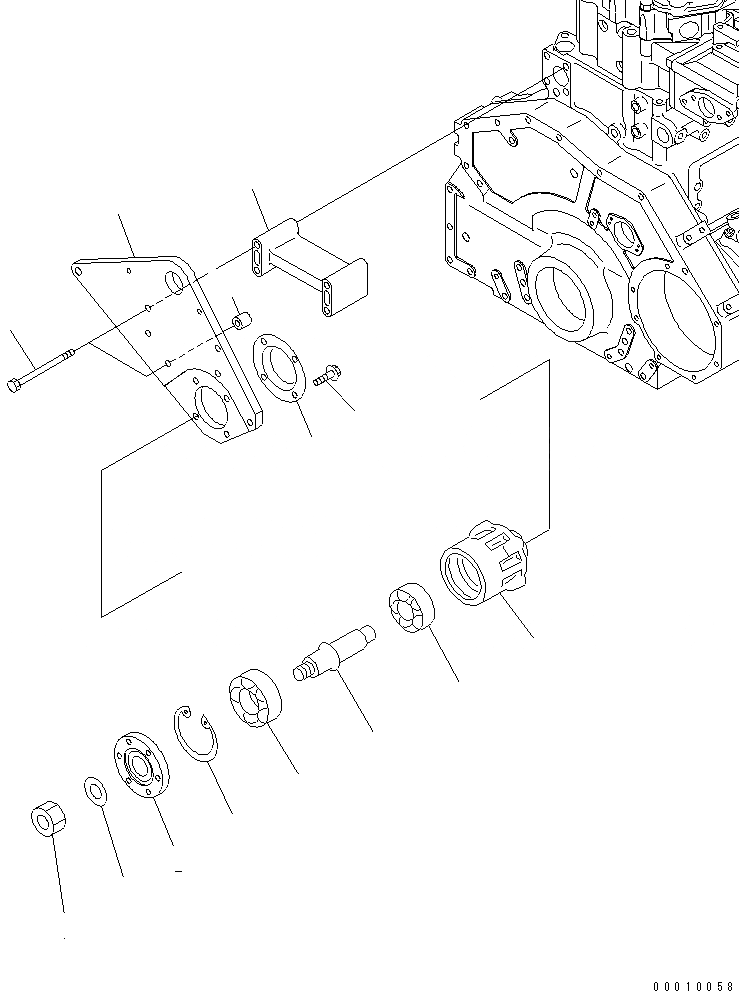 Схема запчастей Komatsu SAA6D125E-3K-8K - ПРИВОД ВЕНТИЛЯТОРА(№78-) ДВИГАТЕЛЬ