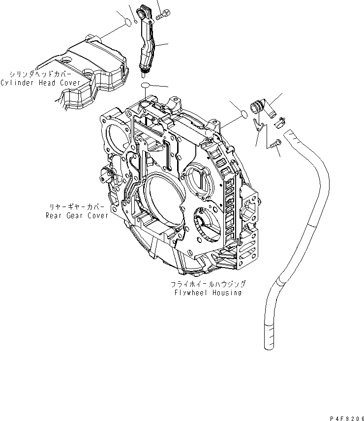 Схема запчастей Komatsu SAA6D107E-1 - САПУН И ШЛАНГИ ДВИГАТЕЛЬ