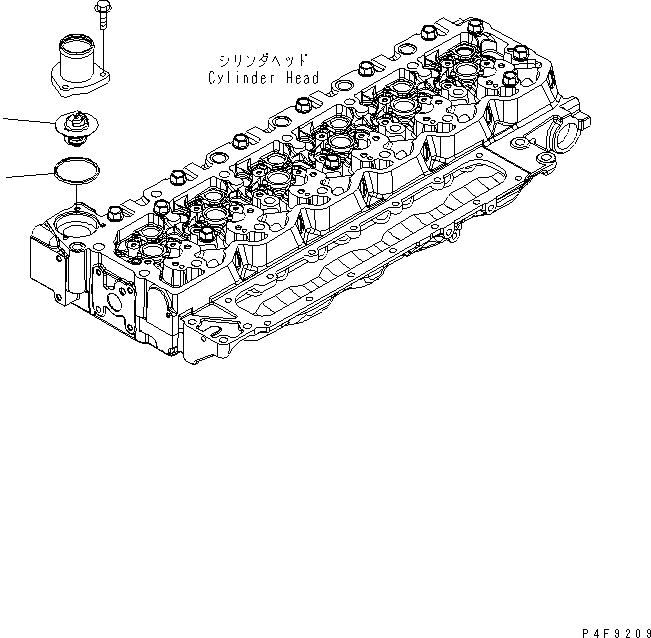 Схема запчастей Komatsu SAA6D107E-1 - ТЕРМОСТАТ ДВИГАТЕЛЬ