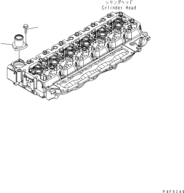 Схема запчастей Komatsu SAA6D107E-1 - ВОДН. ВЫПУСКН. СОЕДИН-Е ДВИГАТЕЛЬ