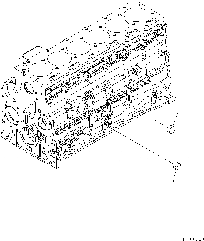 Схема запчастей Komatsu SAA6D107E-1 - БЛОК ЦИЛИНДРОВ BLIND ЗАГЛУШКА ДВИГАТЕЛЬ