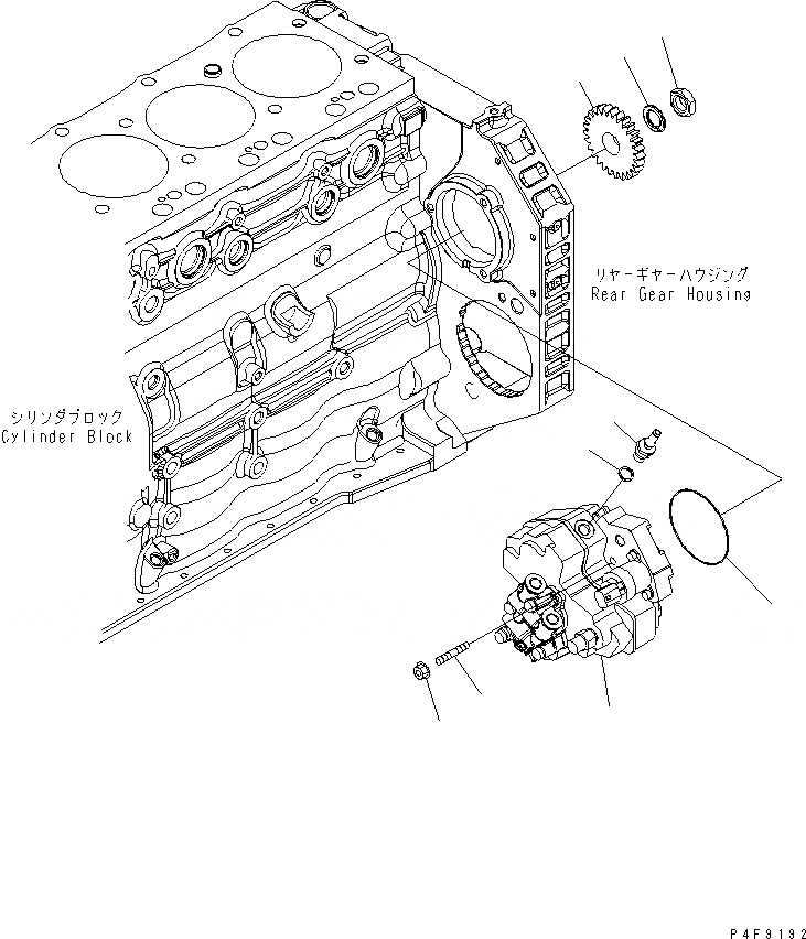 Схема запчастей Komatsu SAA6D107E-1 - ТОПЛ. НАСОС ДВИГАТЕЛЬ