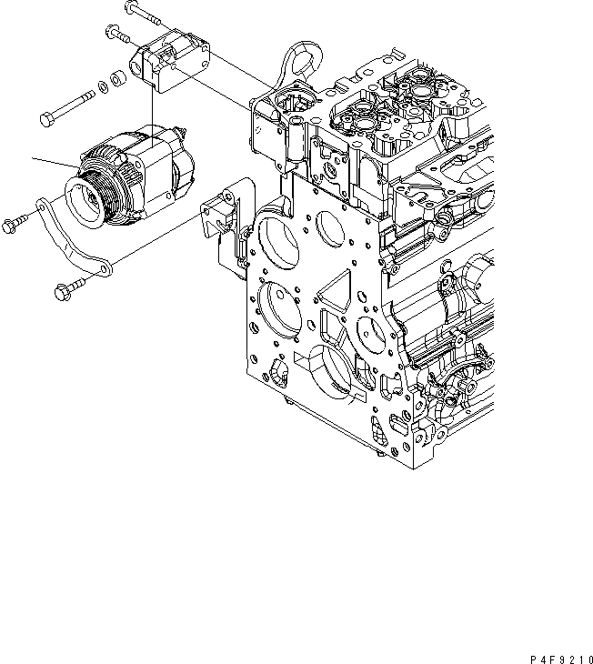 Схема запчастей Komatsu SAA6D107E-1 - ГЕНЕРАТОР (A) ДВИГАТЕЛЬ