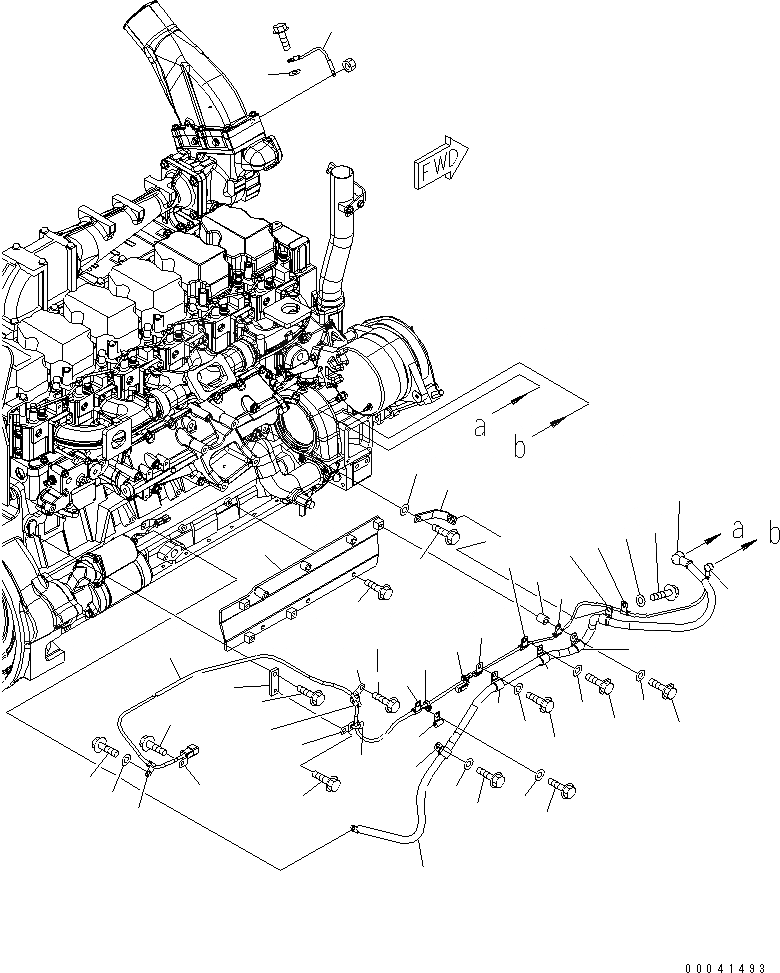 Схема запчастей Komatsu SAA6D140E-5F-K - ЭЛЕКТРОПРОВОДКА (/)(№-) ДВИГАТЕЛЬ