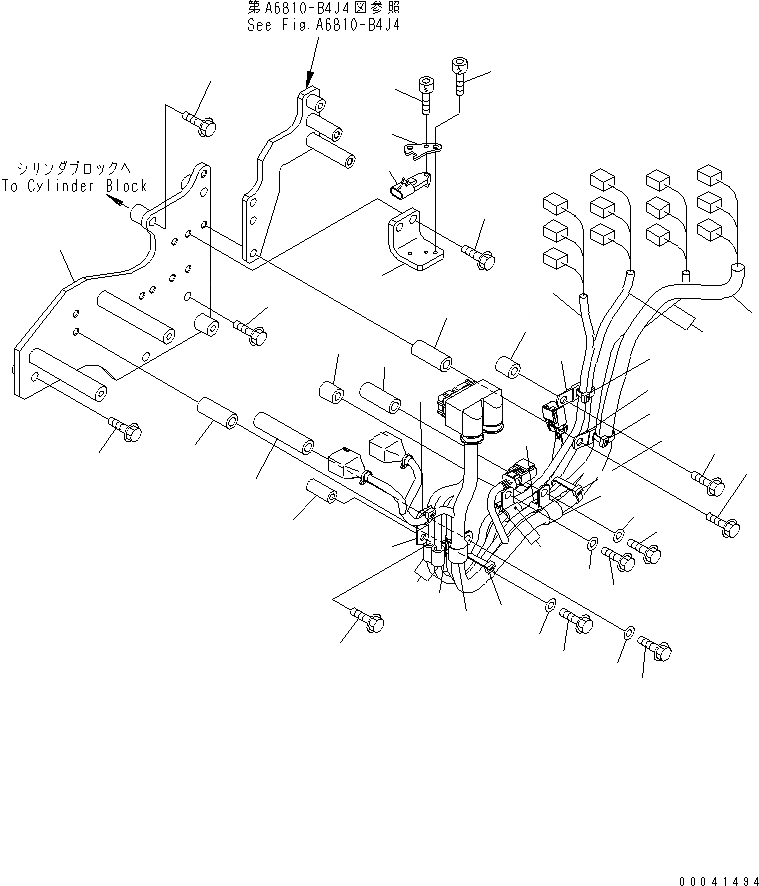 Схема запчастей Komatsu SAA6D140E-5F-K - ЭЛЕКТРОПРОВОДКА (/)(№-) ДВИГАТЕЛЬ