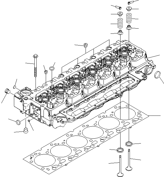 Схема запчастей Komatsu SAA6D107E-1B-WK - ГОЛОВКА ЦИЛИНДРОВ AA ДВИГАТЕЛЬ