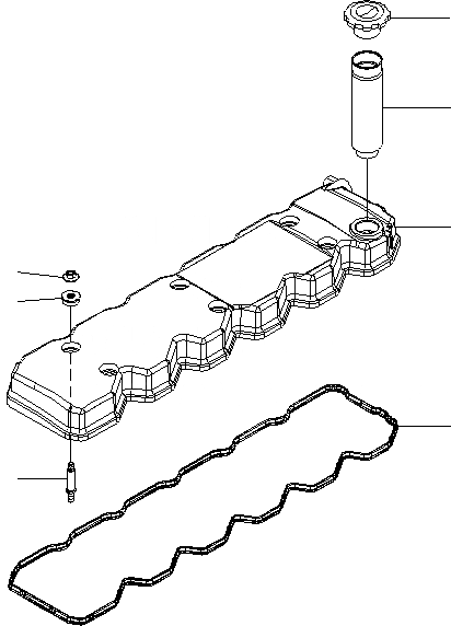 Схема запчастей Komatsu SAA6D107E-1B-WK - КРЫШКА ГОЛОВКИ AA ДВИГАТЕЛЬ