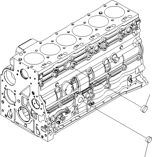 Схема запчастей Komatsu SAA6D107E-1B-WK - БЛОК ЦИЛИНДРОВ BLIND ЗАГЛУШКА AA ДВИГАТЕЛЬ