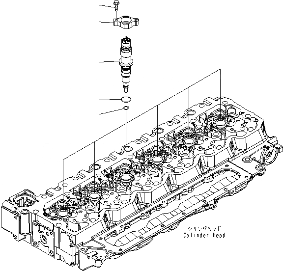Схема запчастей Komatsu SAA6D107E-1B-WK - ВПРЫСК AA ДВИГАТЕЛЬ