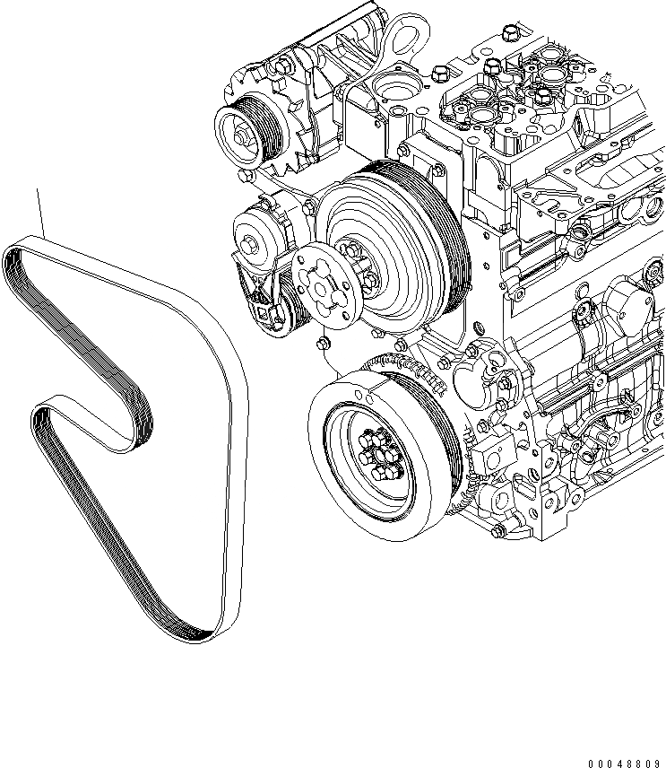 Схема запчастей Komatsu SAA6D107E-1B-WK - ВЕНТИЛЯТОР ОХЛАЖДЕНИЯ РЕМЕНЬ (ДЛЯ A ЗАЩИТН. ГЕНЕРАТОР) AA ДВИГАТЕЛЬ