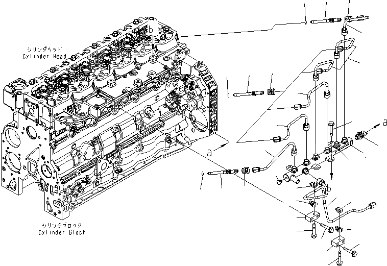 Схема запчастей Komatsu SAA6D107E-1C-WK - ТОПЛИВН. ТРУБКИ ВПРЫСКА AA ДВИГАТЕЛЬ