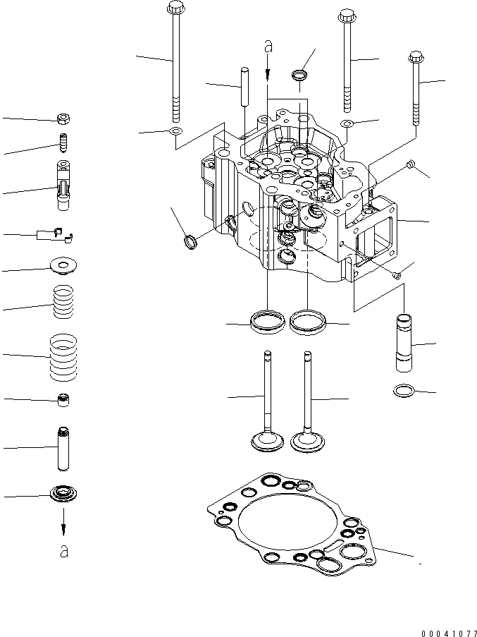 Схема запчастей Komatsu SAA6D140E-5B - ГОЛОВКА ЦИЛИНДРОВ AA ДВИГАТЕЛЬ