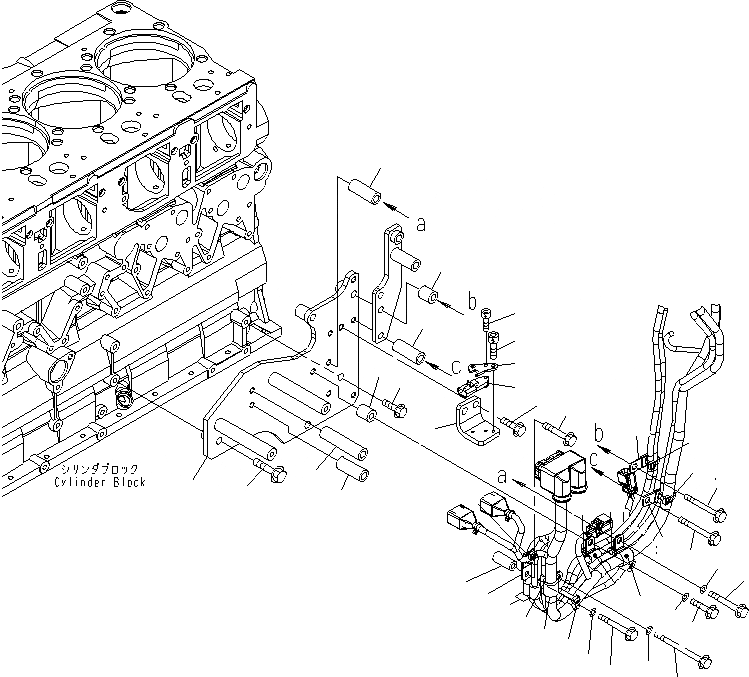 Схема запчастей Komatsu SAA6D140E-5B - ЭЛЕКТР. ЭЛЕКТРОПРОВОДКА (/) (№-7) AA ДВИГАТЕЛЬ