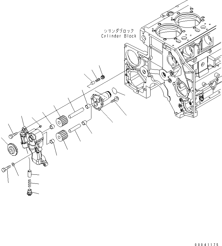 Схема запчастей Komatsu SAA6D140E-5F-KU - СМАЗЫВ. НАСОС ДВИГАТЕЛЬ