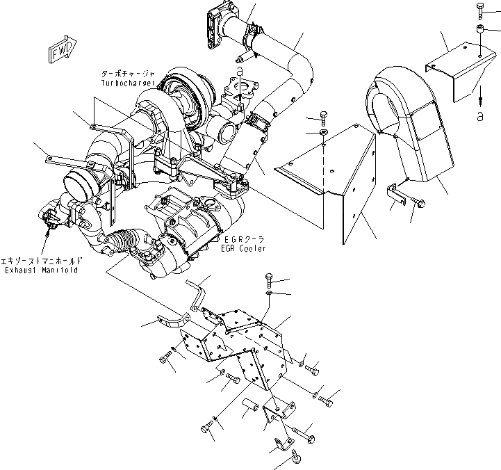 Схема запчастей Komatsu SAA6D125E-5F - ТЕРМОЗАЩИТА(№-) ДВИГАТЕЛЬ