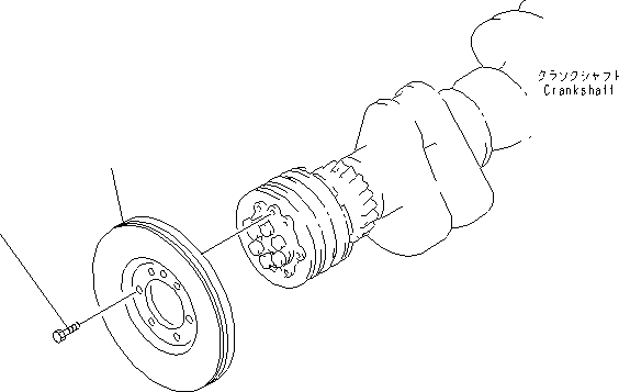 Схема запчастей Komatsu SAA6D125E-5F - ДЕМПФЕР(№-) ДВИГАТЕЛЬ