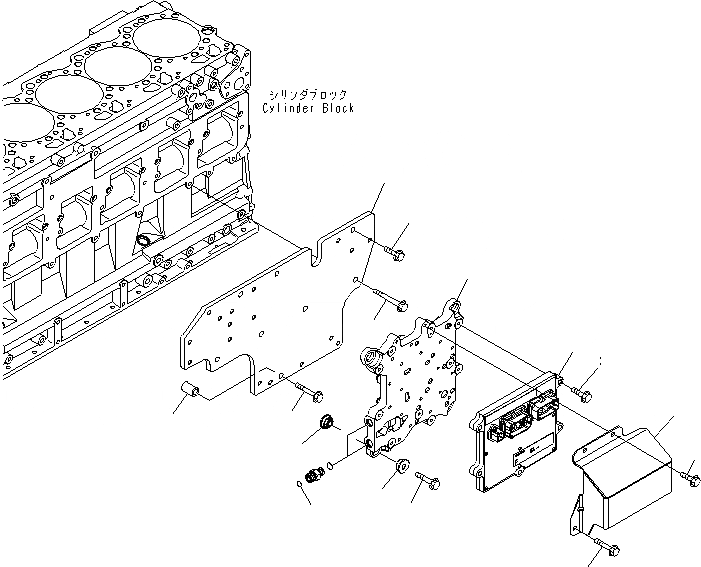 Схема запчастей Komatsu SAA6D125E-5F - УПРАВЛЕНИЕ ПОДАЧ. ТОПЛИВА(№-) ДВИГАТЕЛЬ