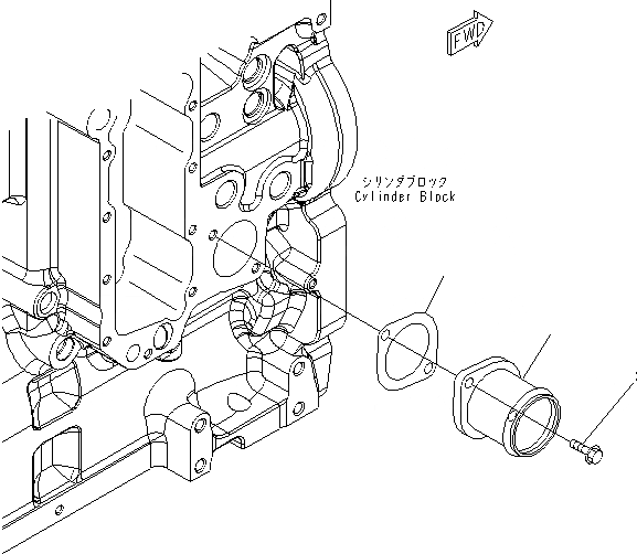 Схема запчастей Komatsu SAA6D114E-3D - ВОДН. ВХОДН. СОЕДИН-Е AA ДВИГАТЕЛЬ