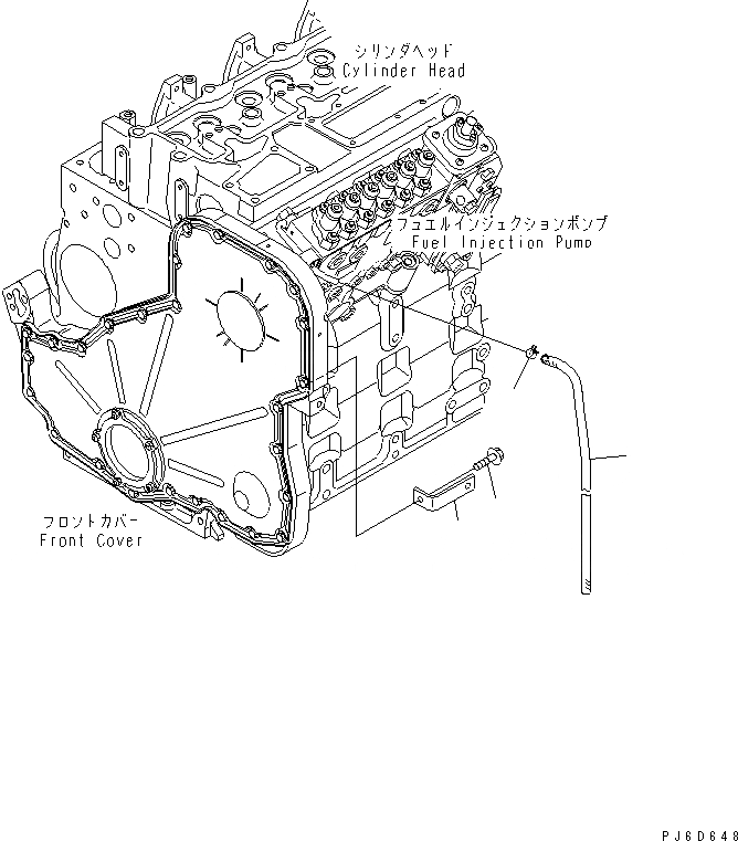 Схема запчастей Komatsu SAA6D114E-2B-A - ТОПЛИВН. ШЛАНГИ(№87-) ДВИГАТЕЛЬ