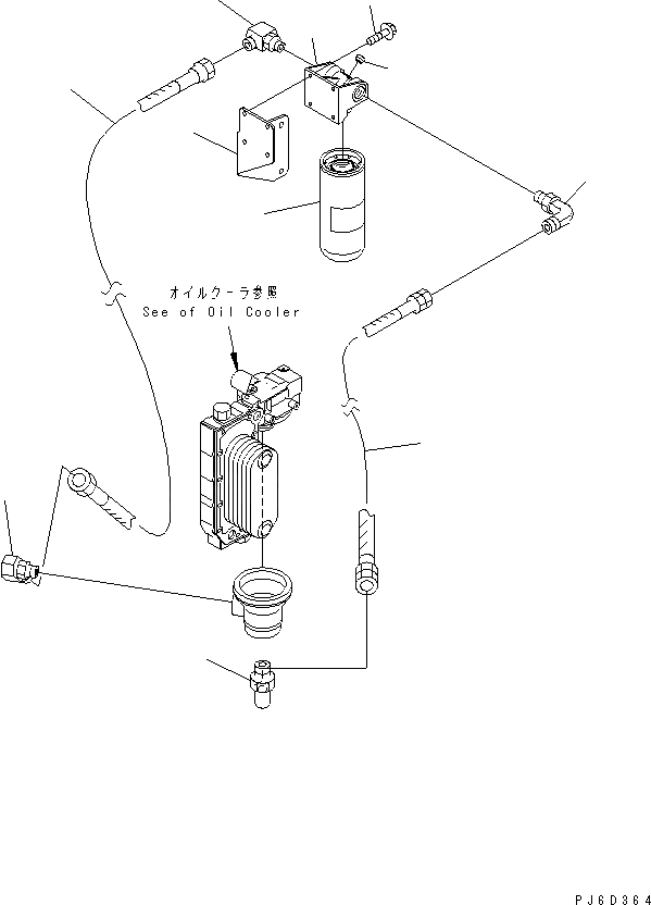 Схема запчастей Komatsu SAA6D114E-2A - МАСЛ. ФИЛЬТР И ТРУБЫ(№8-8) ДВИГАТЕЛЬ