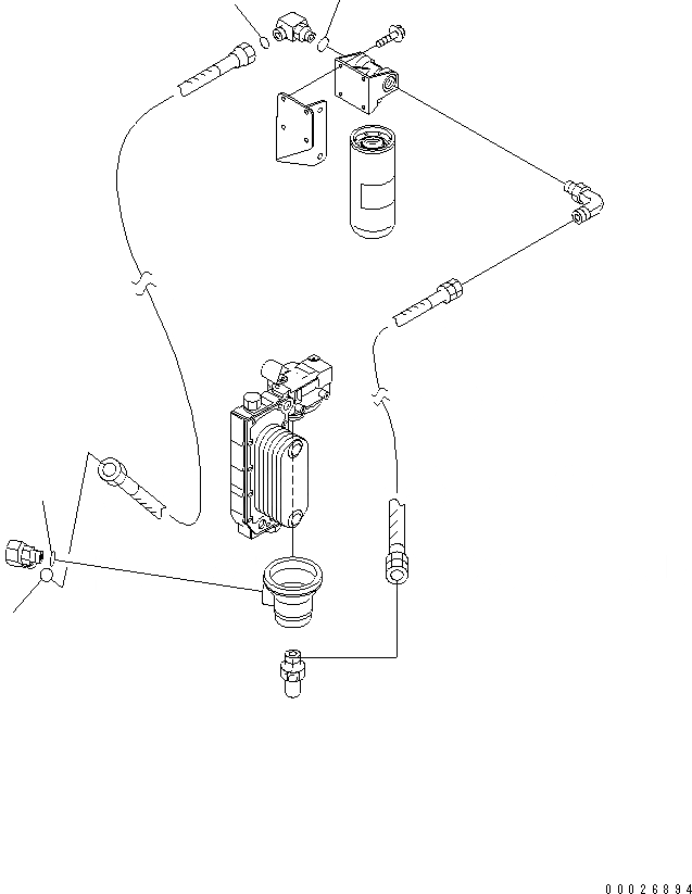 Схема запчастей Komatsu SAA6D114E-2A - МАСЛ. ФИЛЬТР ТРУБЫ КОМПОНЕНТЫ ДВИГАТЕЛЬ