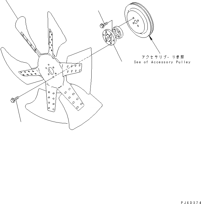 Схема запчастей Komatsu SAA6D114E-2A - ВЕНТИЛЯТОР ОХЛАЖДЕНИЯ(№8-88) ДВИГАТЕЛЬ