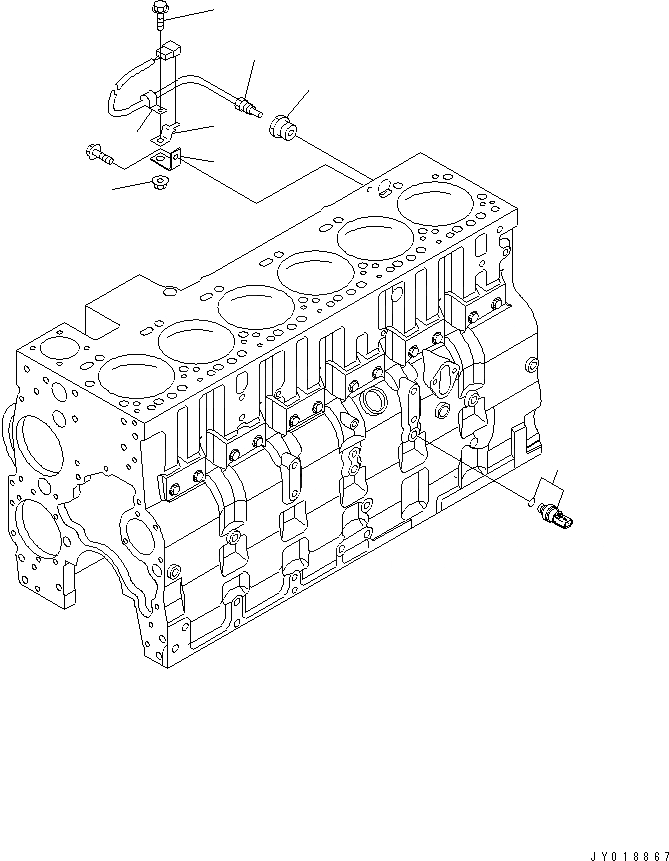 Схема запчастей Komatsu SAA6D114E-2A-A - ДАТЧИК ТЕМПЕРАТУРЫ ВОДЫ И МАСЛ. PRESSURE ПЕРЕКЛЮЧАТЕЛЬ(№89-) ДВИГАТЕЛЬ