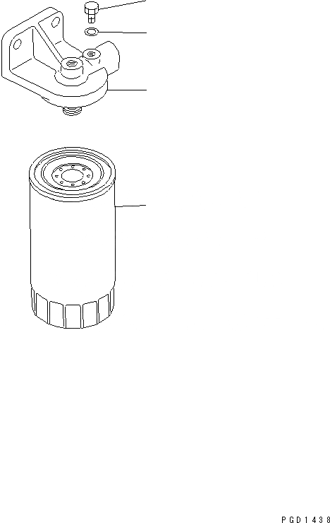 Схема запчастей Komatsu SAA6D114E-2A-A - ТОПЛИВН. ФИЛЬТР. CARTRIDGE(№87-) ДВИГАТЕЛЬ