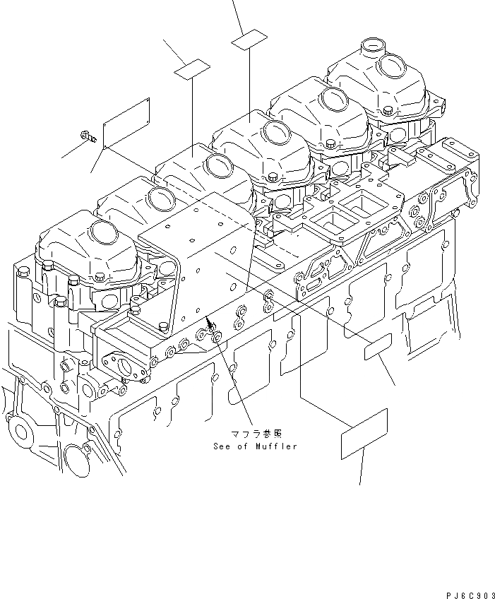 Схема запчастей Komatsu SAA6D125E-3A-8M - ТАБЛИЧКИ (ЯПОН.-АНГЛ.)(№-8) ДВИГАТЕЛЬ