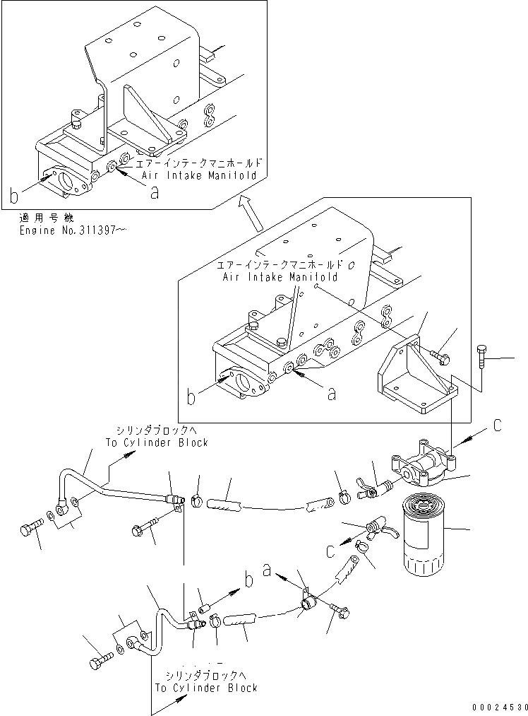 Схема запчастей Komatsu SAA6D125E-3B-8M - АНТИКОРРОЗ. ЭЛЕМЕНТ ДВИГАТЕЛЬ