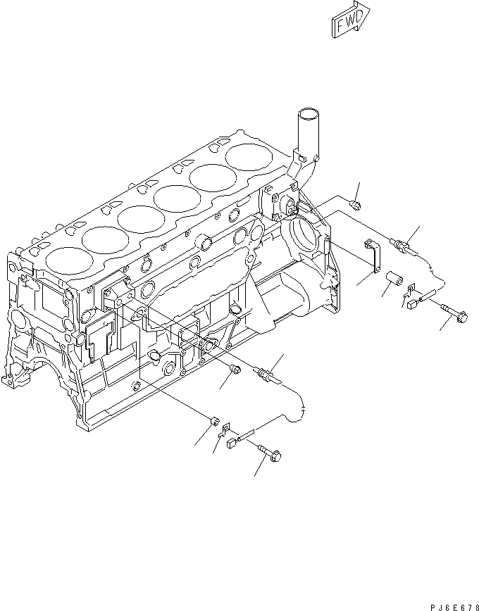 Схема запчастей Komatsu SAA6D125E-3H-8M - ДАТЧИК ТЕМПЕРАТУРЫ ВОДЫ(№-) ДВИГАТЕЛЬ