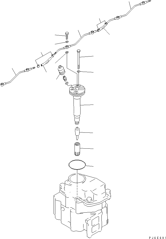 Схема запчастей Komatsu SAA6D125E-3H-8M - ТОПЛИВН. ФОРСУНКА (ДЛЯ ОГРАНИЧЕНИЯ ПО ВЫБРОСУ ЕВРОП. 2 И ЕС-2)(№9-) ДВИГАТЕЛЬ