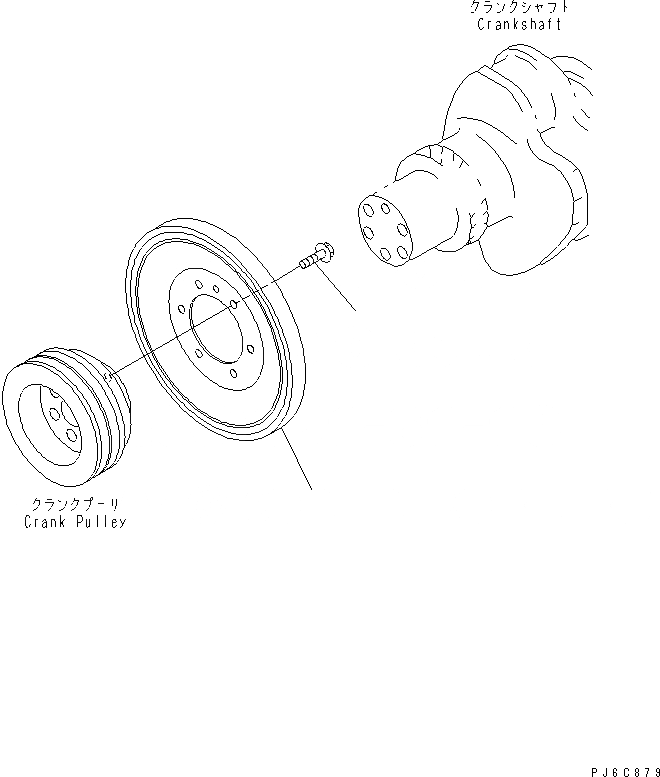 Схема запчастей Komatsu SAA6D125E-3A-8W - ДЕМПФЕР(№-) ДВИГАТЕЛЬ