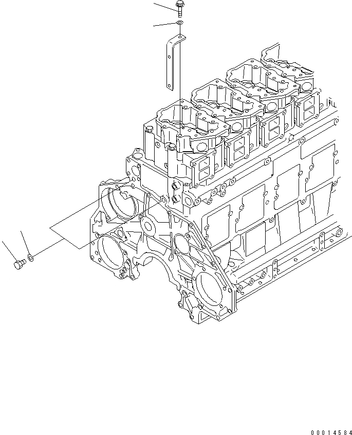 Схема запчастей Komatsu SAA6D125E-2B-8 - ВОДН. ЛИНИЯ ЗАГЛУШКА (БЕЗ АНТИКОРРОЗ. ЭЛЕМЕНТА)(№98-) ДВИГАТЕЛЬ