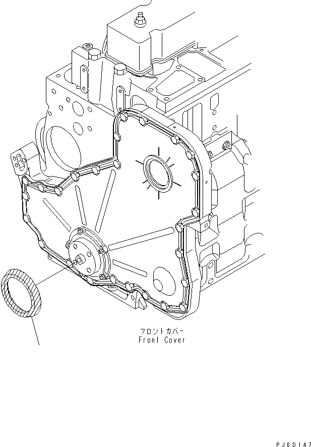 Схема запчастей Komatsu SAA6D114E-2CC-8W - ПЕРЕДН. DUST УПЛОТНЕНИЕ ДВИГАТЕЛЬ