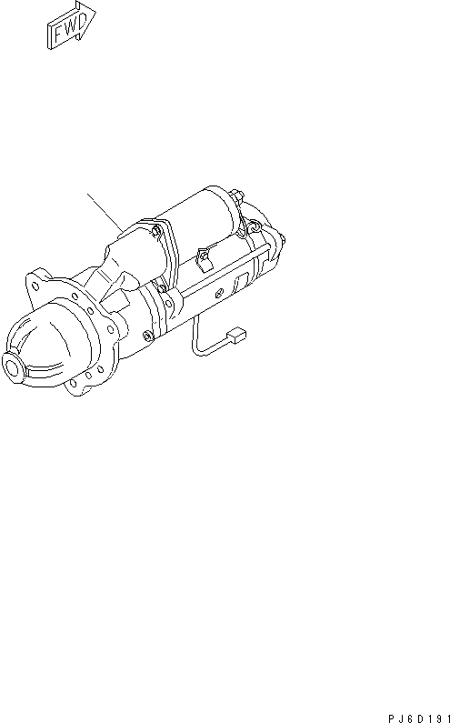 Схема запчастей Komatsu SAA6D114E-2CC-8W - СТАРТЕР (7.KW) ДВИГАТЕЛЬ