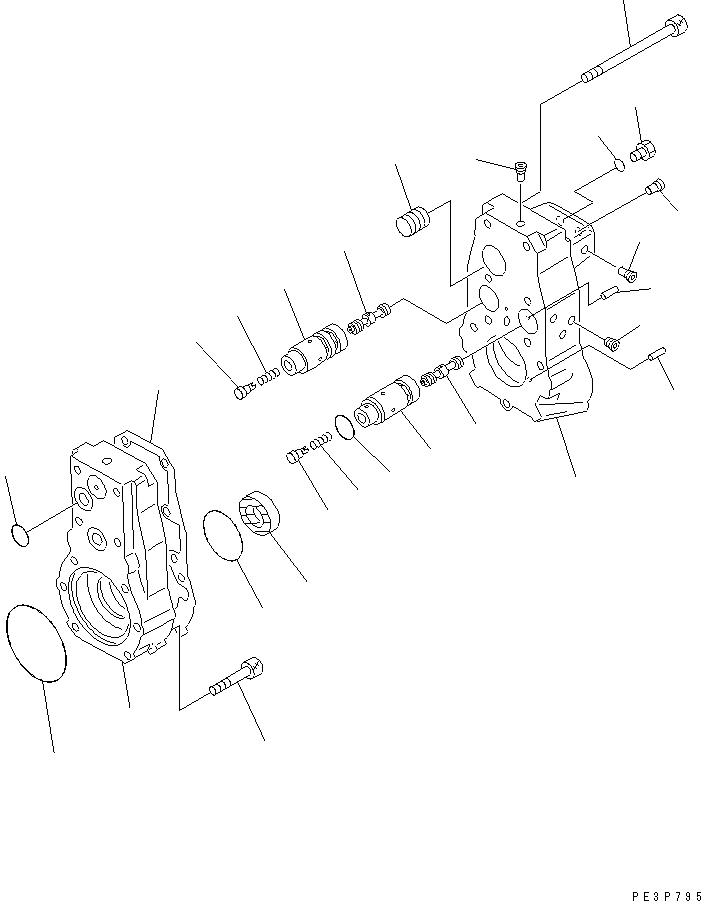 Схема запчастей Komatsu SAA6D170E-2A-8 - ТОПЛ. НАСОС (РЕГУЛЯТОР) (/) (EC REGULATION) (ВНУТР. ЧАСТИ)(№77-) ДВИГАТЕЛЬ