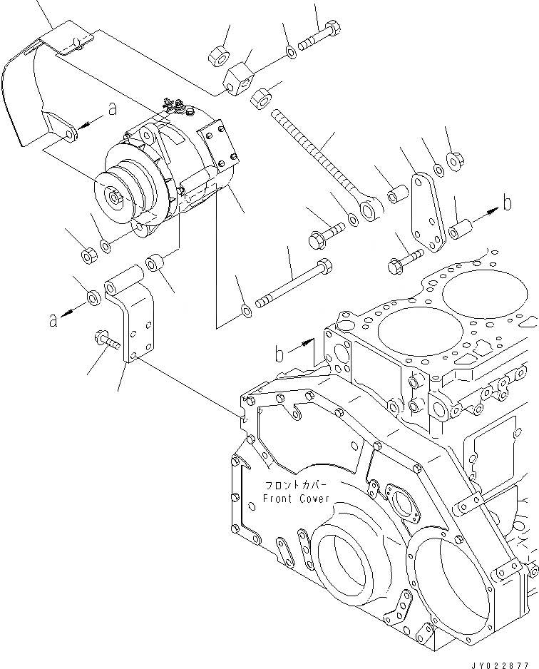 Схема запчастей Komatsu SAA6D125E-3L-8A - ГЕНЕРАТОР И КРЕПЛЕНИЕ (A) (ЗАКАЛЕНН. ШКИВ)(№977-) ДВИГАТЕЛЬ