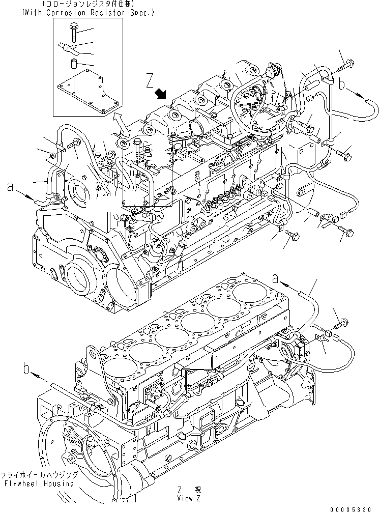 Схема запчастей Komatsu SAA6D125E-3L-8A - ЭЛЕКТРОПРОВОДКА (/) ДАТЧИК И ПЕРЕКЛЮЧАТЕЛЬ (C АНТИКОР. ЭЛЕМЕНТОМ)(№977-) ДВИГАТЕЛЬ