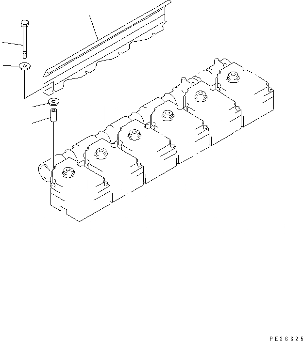 Схема запчастей Komatsu SAA6D170E-2D-8 - ТЕРМОЗАЩИТА (/) (ДЛЯ СЛИВНАЯ ТРУБКА)(№8-78) ДВИГАТЕЛЬ