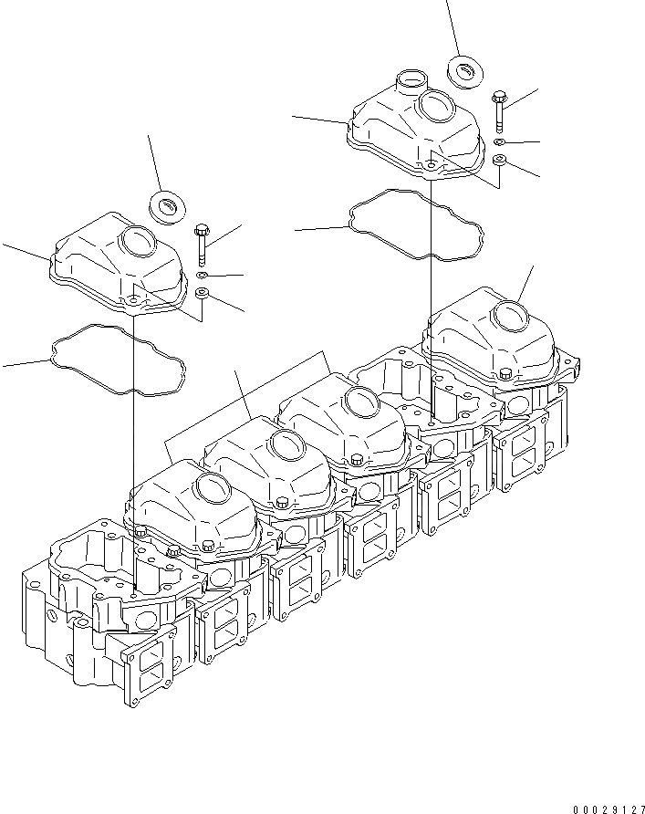 Схема запчастей Komatsu SAA6D125E-3K-8W - КРЫШКА ГОЛОВКИ (STD) (СПЕЦ-Я -40С)(№97-9) ДВИГАТЕЛЬ