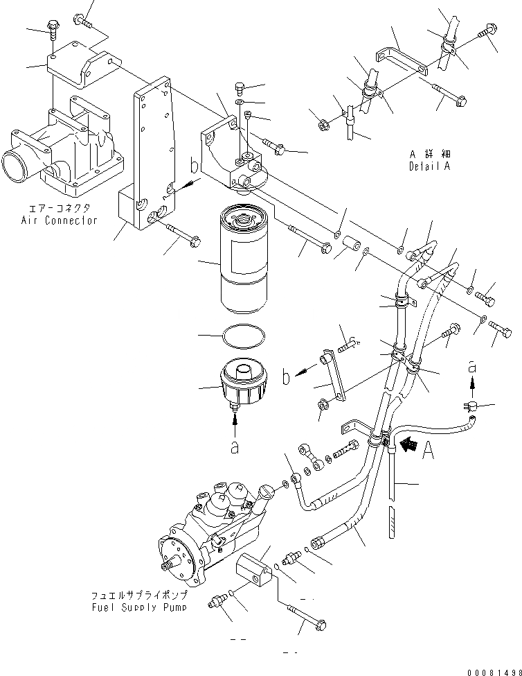 Схема запчастей Komatsu SAA6D125E-3K-8W - ТОПЛИВН. PRE-ФИЛЬТР. КОМПЛЕКТ(№-) ДВИГАТЕЛЬ