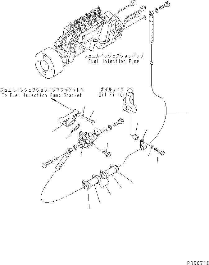Схема запчастей Komatsu SAA6D170E-2A-8 - НАСОС ПОДКАЧКИ ТОПЛИВА(№789-) ДВИГАТЕЛЬ