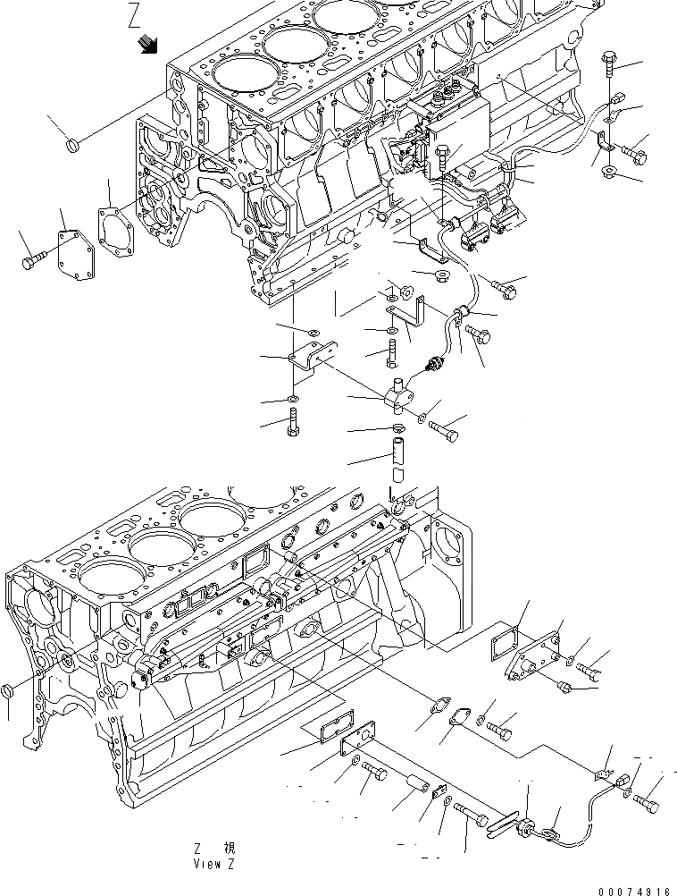 Схема запчастей Komatsu SAA6D170E-3BC-8C - ЗАГЛУШКА БЛОКА ЦИЛИНДРОВ И ДАТЧИК (МОРОЗОУСТОЙЧИВ. СПЕЦИФИКАЦИЯ.)(№7-) ДВИГАТЕЛЬ