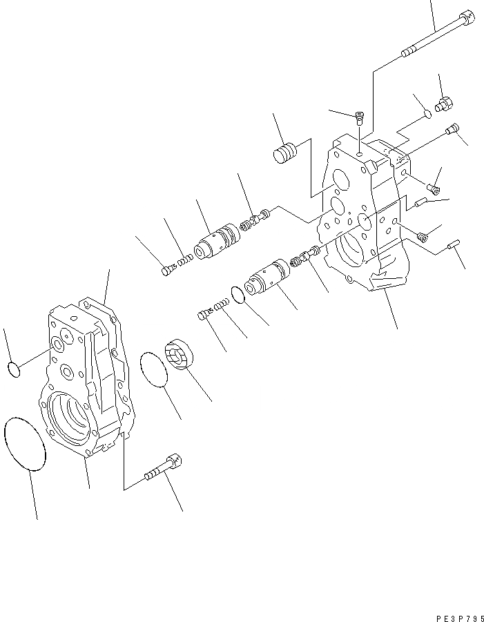 Схема запчастей Komatsu SAA6D170E-2C-8 - ТОПЛ. НАСОС (РЕГУЛЯТОР) (/) (ВНУТР. ЧАСТИ)(№7-) ДВИГАТЕЛЬ