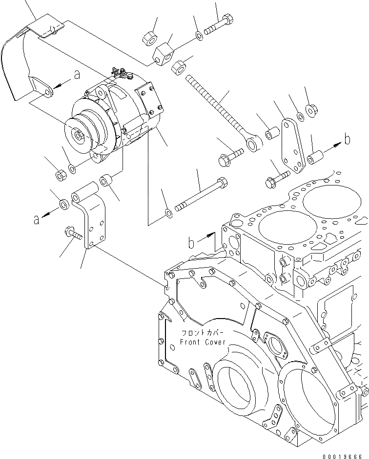 Схема запчастей Komatsu SAA6D125E-3L-8A - ГЕНЕРАТОР И КРЕПЛЕНИЕ (A)(№8-) ДВИГАТЕЛЬ