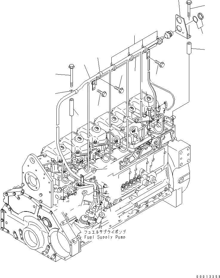 Схема запчастей Komatsu SAA6D125E-3L-8A - ЭЛЕКТРОПРОВОДКА (/) СИЛОВАЯ ЛИНИЯ(№8-) ДВИГАТЕЛЬ