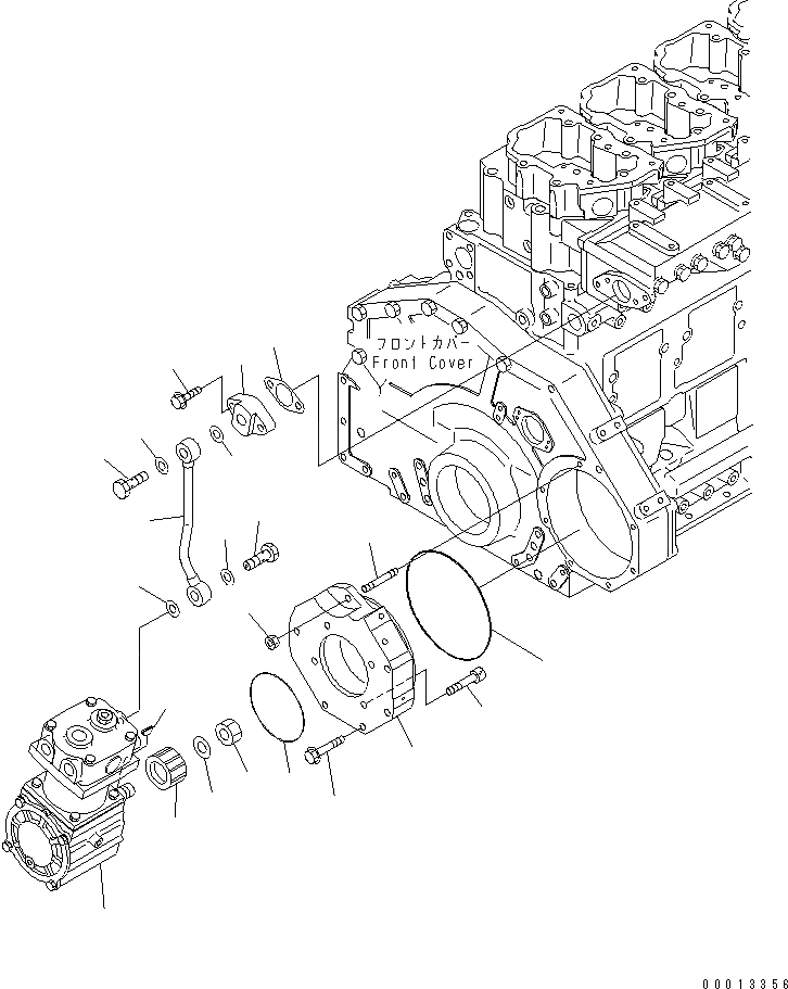 Схема запчастей Komatsu SAA6D125E-3L-8A - КОМПРЕССОР И ВОЗДУХОВОД(№8-) ДВИГАТЕЛЬ