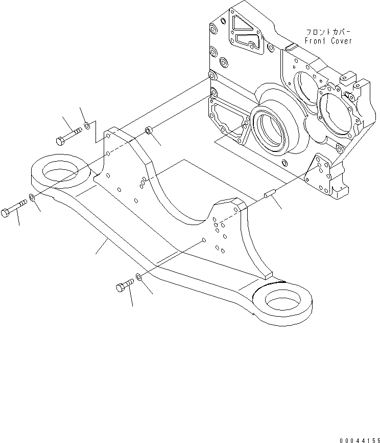 Схема запчастей Komatsu SAA6D170E-5C - КРЕПЛЕНИЕ ДВИГАТЕЛЯ ДВИГАТЕЛЬ